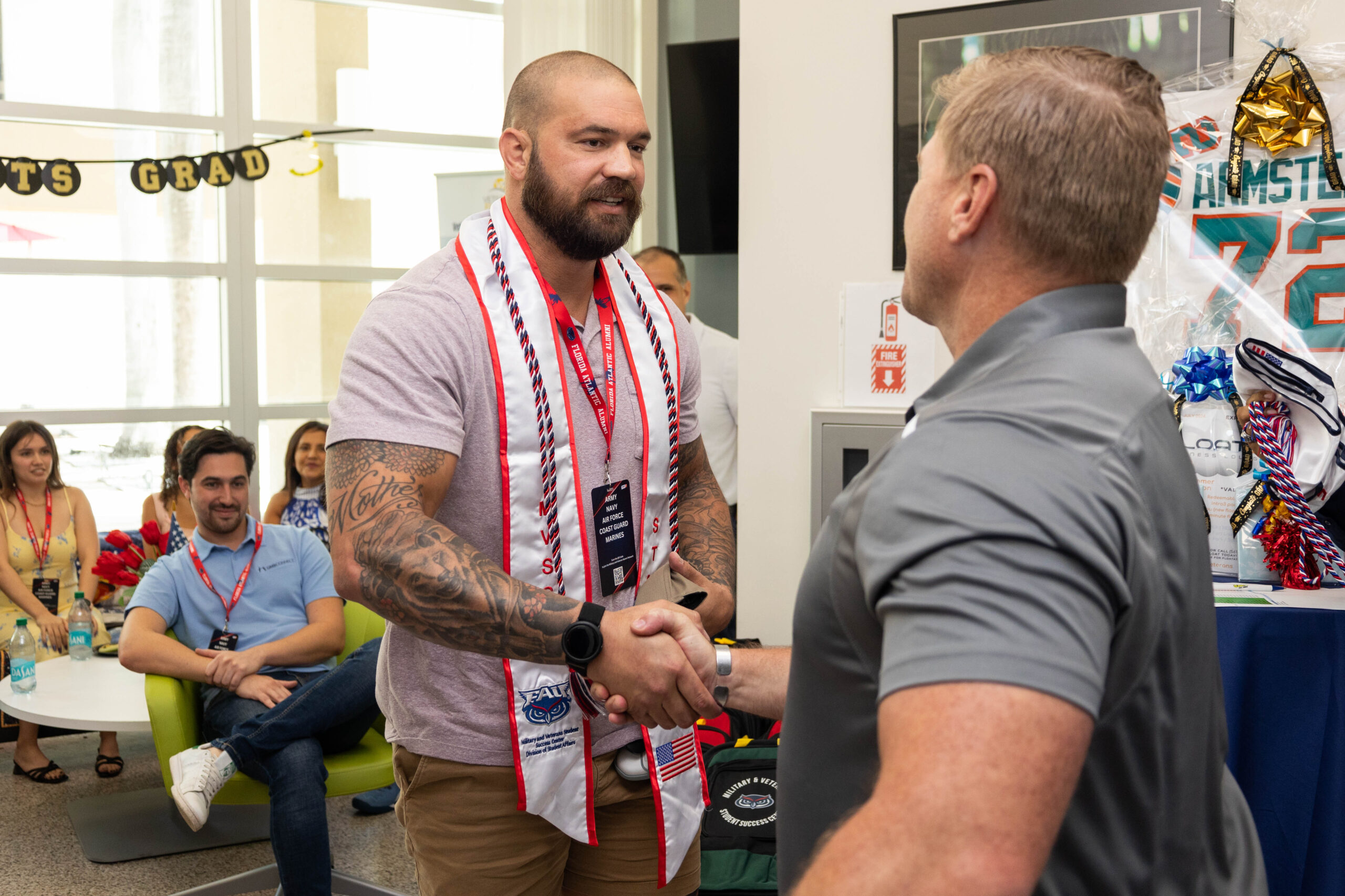 Craig Bolin, US Army veteran, at FAU Military and Veterans Student Success Center graduation